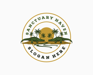 Crocodile Alligator Sanctuary logo design