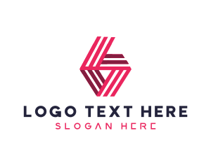 Pink Stripe Lettermark logo design