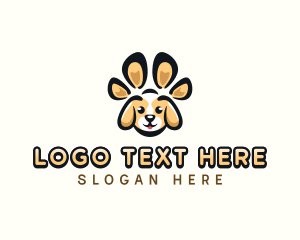 Playful - Dog Pet Paw logo design