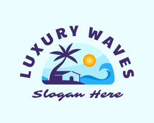 Beach House Surfing logo design