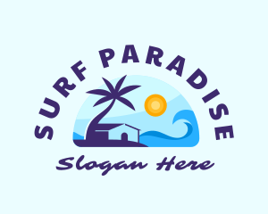 Surf - Beach House Surfing logo design