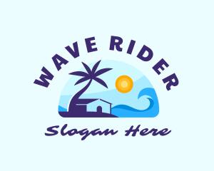 Surf - Beach House Surfing logo design