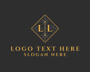 Interior - Elegant Diamond  Pattern logo design