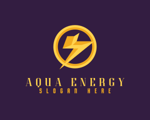 Energy Thunder Lightning logo design