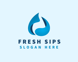 Beverage - Blue Water Beverage logo design