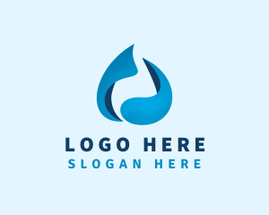 Water Supply - Blue Water Beverage logo design
