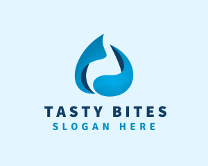Distilled - Blue Water Beverage logo design