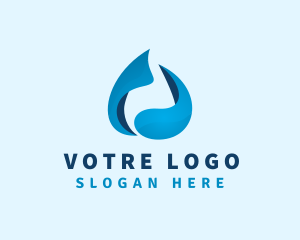 Rain - Blue Water Beverage logo design