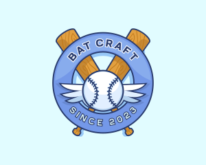 Baseball Bat Varsity logo design