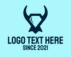 Lux - Blue Horn Diamond logo design