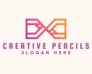 Gradient Geometric Loop logo design