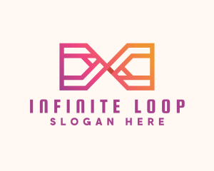 Loop - Gradient Geometric Loop logo design