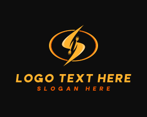 Electric Tech Lightning logo design