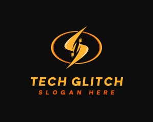 Electric Tech Lightning logo design