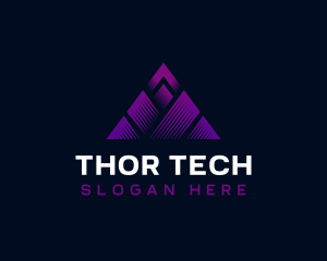 Modern Tech Pyramid  logo design