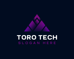 Modern Tech Pyramid  logo design