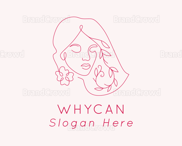 Flower Beauty Cosmetics Woman Logo