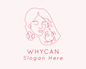 Flower Beauty Cosmetics Woman Logo