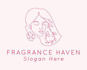 Flower Beauty Cosmetics Woman logo design