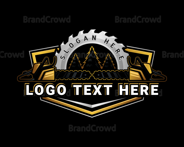 Chainsaw Woodwork Woodcutter Logo