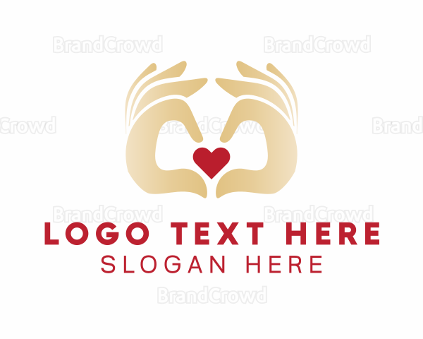 Hand Heart Love Logo