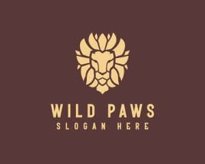 Wild King Lion logo design