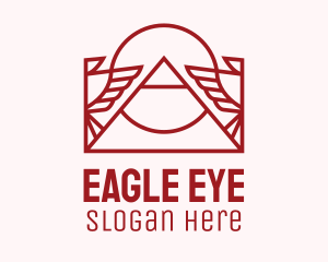 Red Pyramid Eagle logo design