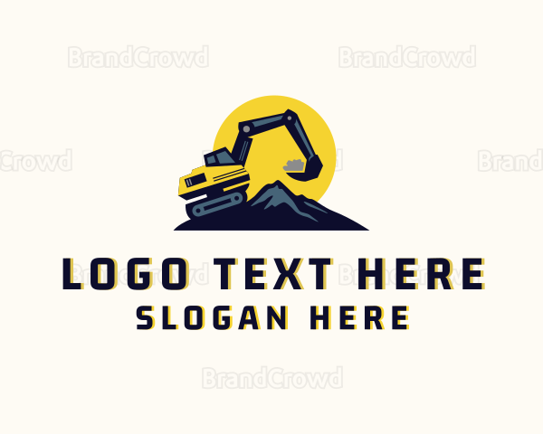 Construction Builder Excavation Logo