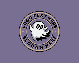 Cartoon - Halloween Ghost Cartoon logo design