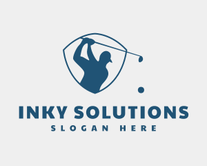 Golf Swing Shield logo design