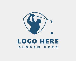 Golf Swing Shield logo design