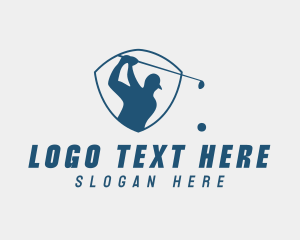 Golf Swing Shield logo design