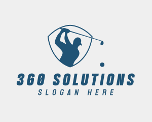 Golf Swing Shield logo design