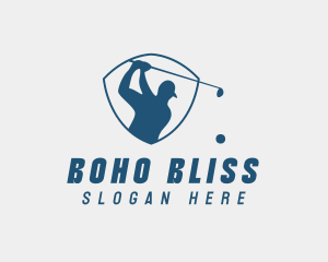 Golf Swing Shield logo design