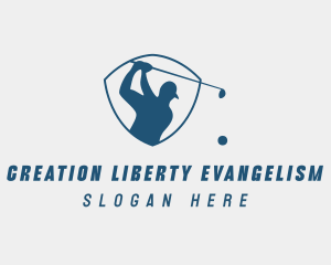 Golf Swing Shield logo design