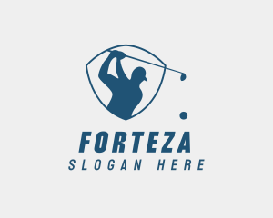 Golf Swing Shield logo design