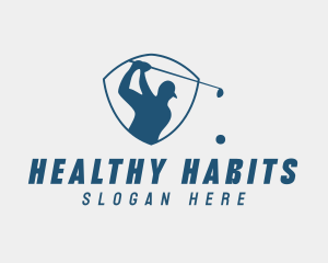 Golf Swing Shield logo design