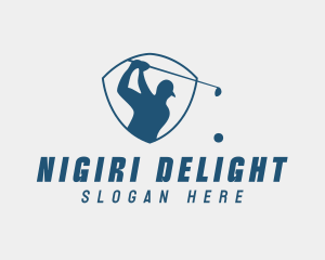 Golf Swing Shield logo design