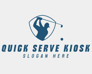 Golf Swing Shield logo design