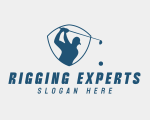 Golf Swing Shield logo design