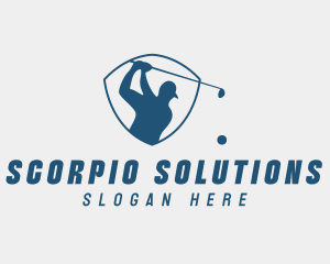 Golf Swing Shield logo design