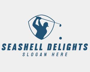 Golf Swing Shield logo design