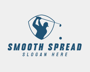 Golf Swing Shield logo design