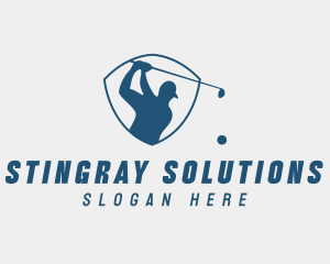 Golf Swing Shield logo design