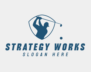 Golf Swing Shield logo design