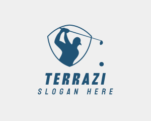 Golf Swing Shield logo design