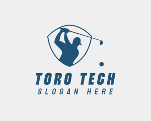 Golf Swing Shield logo design