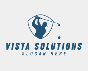 Golf Swing Shield logo design