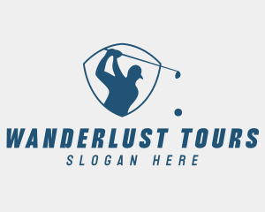 Golf Swing Shield logo design