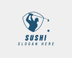 Golf Swing Shield logo design